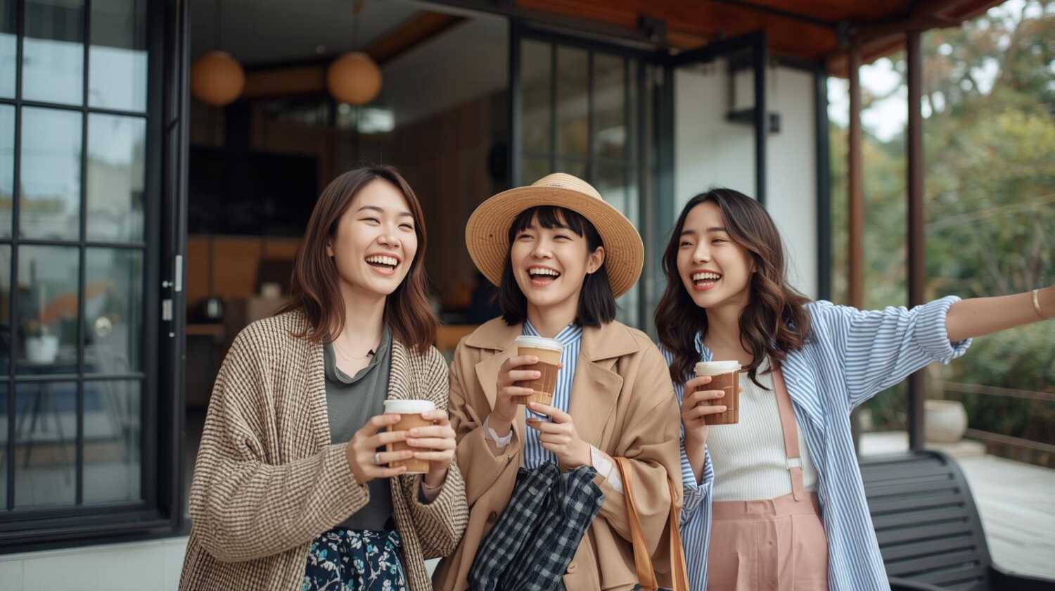 長期休暇を楽しんでいる3人の女性