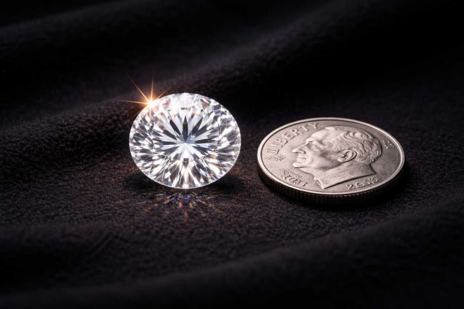 ダイヤモンドとコインが並んでいる