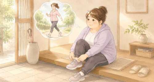 おしゃれな玄関での静かなひととき